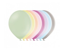 Baloni 26cm,  macaroon, mix, BELBAL, 50 gab.