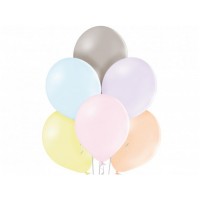 Baloni 29cm,  macaroon, mix, BELBAL, 50 gab.