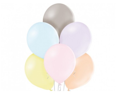 Baloni 29cm,  macaroon, mix, BELBAL, 50 gab.
