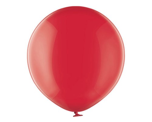 Baloni sarkani, caurspīdīgi, 60cm, BELBAL