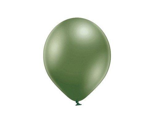 Baloni metāliski, hroma, zaļi, laima, Belbal, 13 cm, 100 gab.