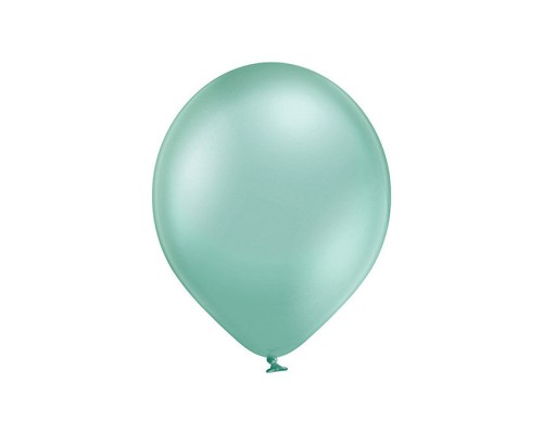 Baloni metāliski, hroma, zaļi, mint, gaiši, Belbal, 13 cm