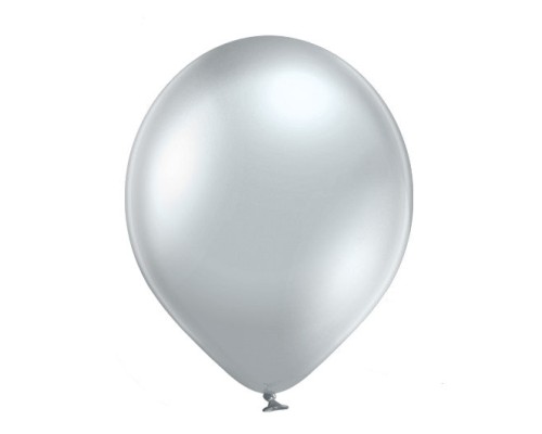 Baloni metāliski, hroma, sudraba, Belbal, 30 cm, 50 gab.
