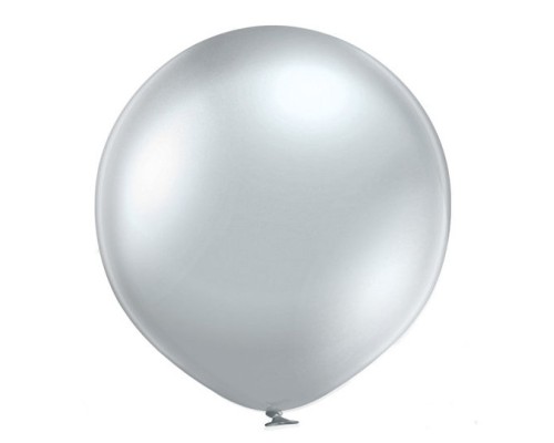 Baloni metāliski, hroma, sudraba, Belbal, 60 cm, XL