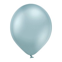 Baloni metāliski, hroma, zili, maigi, Belbal, 30 cm, 100 gab.