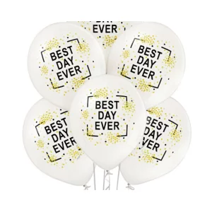 Baloni "Best Day Ever" - laimīgākā diena pērļu, Belbal, 29cm