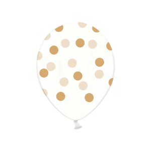 Baloni Konfeti, zelta, caurspīdīgi BelBal, 29cm Baloni Konfeti, zelta, caurspīdīgi BelBal, 29cm