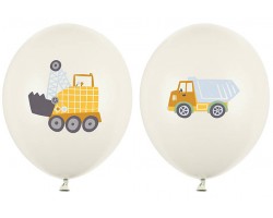 Baloni "Construction vehicles" ar 2 attēliem, vaniļas, 29cm 1 gab