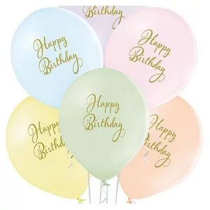 Baloni "Happy Birthday!" Mix, Belbal, 29cm