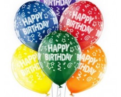 Baloni "Happy Birthday!", Belbal, kristāla, 29cm