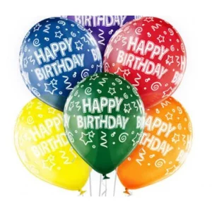 Baloni "Happy Birthday!", Belbal, kristāla, 29cm