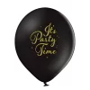 Baloni "Party King" "I'ts Party Time"- melni Belbal, 29cm