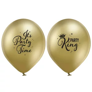 Baloni "Party King" "I'ts Party Time"- hroma/glossy Belbal, 29cm