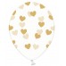 Baloni "Sirdis zelta", Belbal, curspīdīgi, 29cm