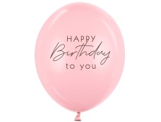 Baloni "HAPPY Birthday to you" - gaiši rozā, 29cm Baloni "HAPPY Birthday to you" - gaiši rozā, 29cm