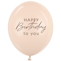 Baloni "HAPPY Birthday to you" - bēši, 29cm Baloni "HAPPY Birthday to you" - bēši, 29cm