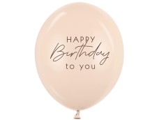 Baloni "HAPPY Birthday to you" - bēši, 29cm Baloni "HAPPY Birthday to you" - bēši, 29cm
