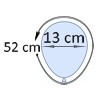 13 cm (5 collas)