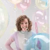 Folijas balons 45cm XL bumba, ANAGRAM Crystal clearz, dzeltens