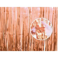 Folijas "lietutiņa" aizkars 90x240cm rozā zelta