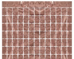 Folijas aizkars 100x200cm, metālisks, kvadrāti ar zvaigznēm