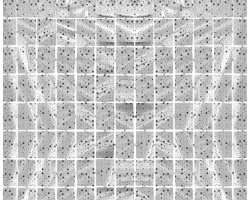Folijas aizkars 100x200cm sudraba, metālisks, kvadrāti ar zvaigznēm