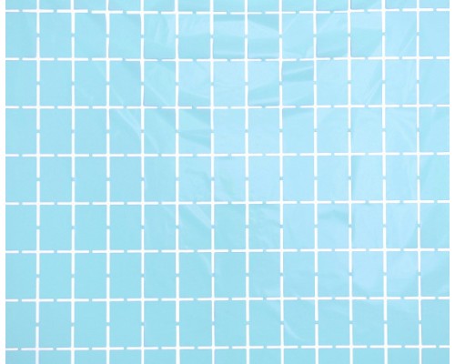 Folijas aizkars 100x200cm gaiši zils, kvadrāti