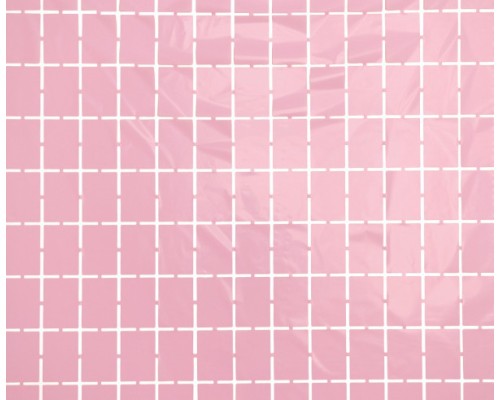 Folijas aizkars 100x200cm gaiši rozā, kvadrāti