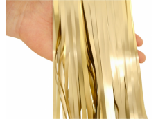 Folijas "lietutiņa" aizkars 100x200cm zelta, gaiša, matēts