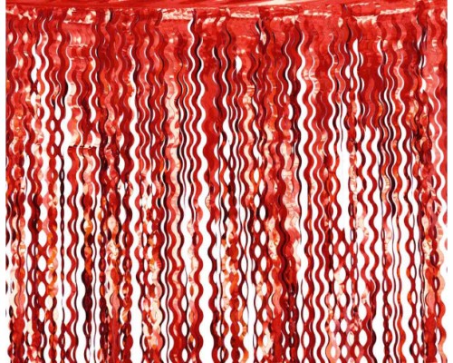 Folijas "lietutiņa" aizkars 100x200cm sarkans, viļņains