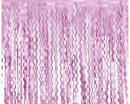 Folijas "lietutiņa" aizkars 100x200cm rozā, viļņains