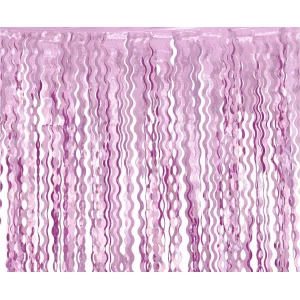 Folijas "lietutiņa" aizkars 100x200cm rozā, viļņains Folijas "lietutiņa" aizkars 100x200cm rozā, viļņains