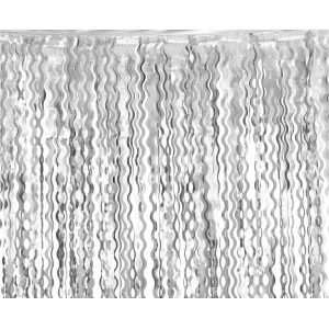 Folijas "lietutiņa" aizkars 100x200cm sudraba, viļņains Folijas "lietutiņa" aizkars 100x200cm sudraba, viļņains