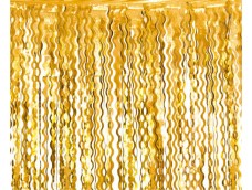 Folijas "lietutiņa" aizkars 100x200cm zelta, viļņains