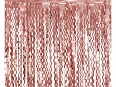 Folijas "lietutiņa" aizkars 100x200cm rozā zelta, viļņains