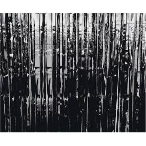 Folijas "lietutiņa" aizkars 90x240cm melns