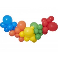 Balonu virtene "Varavīksne" 65 baloni+lentīte (DIY)
