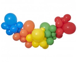 Balonu virtene "Varavīksne" 65 baloni un lentīte (DIY)