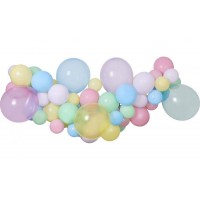 Balonu virtene krāsaina macaroon 65 baloni+lentīte (DIY)