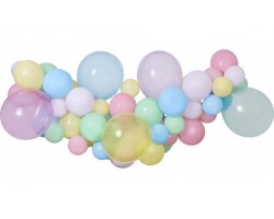 Balonu virtene krāsaina macaroon 65 baloni un lentīte (DIY)