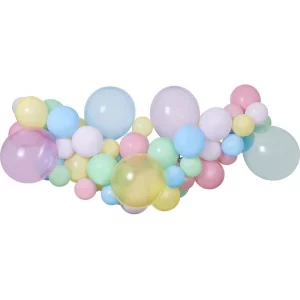 Balonu virtene krāsaina macaroon 65 baloni un lentīte (DIY)