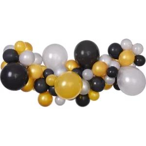 Balonu virtene pērļu balta/zelta, melna, (DIY)
