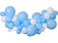 Balonu virtene maigi zila/balta 65 baloni un lentīte (DIY)