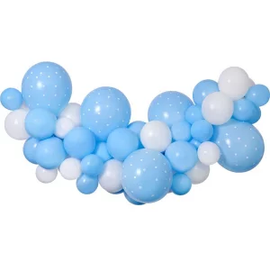 Balonu virtene maigi zila/balta 65 baloni un lentīte (DIY) Balonu virtene maigi zila/balta 65 baloni un lentīte (DIY)