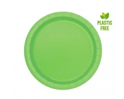 Papīra šķīvis, zaļš- 18cm (20 gab.)