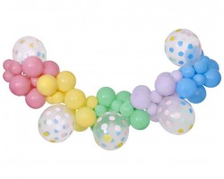 Balonu virtene "Macaroon" 65 baloni un lentīte (DIY)