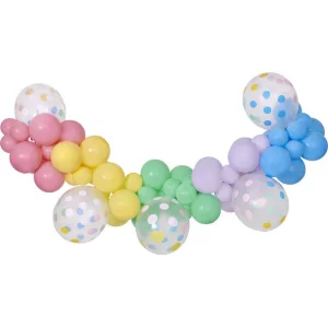 Balonu virtene "Macaroon" 65 baloni un lentīte (DIY)