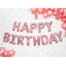  Folijas baloni HAPPY BIRTHDAY, rozā, tikai gaisam, 35cm