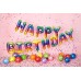 Folijas baloni HAPPY BIRTHDAY, krāsaini, tikai gaisam, 35cm