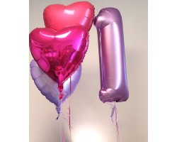 Cipars L, Smart un 3 folijas sirdis, rozā